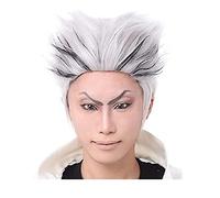 WHBHD Cosnoble kotaru bokuto wig Anime haïkyuu Cosplay Costume Blanc Cheveux Courts