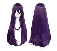 WHBHD Ddlc Doki doki littérature Club Yuri Cosplay Perruque Violet Longue Thermique résistant à la Chaleur Synthetic Coiffure fête Joue Perruques + Perruque