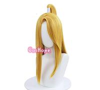 WHBHD Deidara Cosplay Hommes Longue Perruque Jaune Jaune Cosplay Anime Cosplay Perruques synthétiques résistantes à la Chaleur