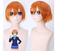 WHBHD des Cheveux d'anime de Haute qualité LoveLive! Love Live Rin Hoshizora Cosplay Perruque Court Orange Costume Jouer aux Perruques Adultes for Halloween Party One Taille Rin Wig PL-363