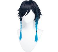 WHBHD Dokidoki Jeu Genshin Impact Cosplay Halloween Cosplay Venti Perruque Genshin Impact Ventier Wig Cosplay Cheveux
