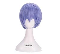 WHBHD Eva Néon Genesis Evangelion Ayanami Rei Cosplay Perruques Courtes Perruque de Cheveux synthétiques résistant à la Chaleur de la Chaleur + Perruque