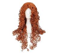 WHBHD Film Brave Princess Merida Cosplay Perruques Longues Perruque de Cheveux synthétiques résistant à la Chaleur + Perruque
