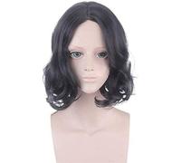 WHBHD Film Severus Snape Black Wig Cosplay Professeur Snape Curly Wig Halloween Play Costumes Perruques + Perruque