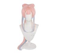 WHBHD Game Genshin Impact Kokomi Cosplay Perruque Longue Rose Rose Résistant à la Chaleur Synthétique Clip Hair Clip Ponytail Anime Cosplay Perruques + Perruque