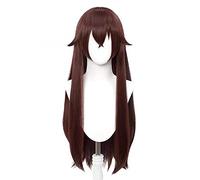 WHBHD Genshin Impact Ambre Cosplay Amber Wig 80cm Cosplay Anime Cosplay Baisse Perruques Synthétiques Résistant à la Chaleur Perruque Daily Halloween