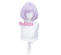 WHBHD Genshin Impact Cosplay Qiqi Femmes 75cm Long Long Light Pinqueux Perruque Cosplay Anime Cosplay Perruques résistantes à la Chaleur Résistant à la Chaleur Perruques synthétiques Halloween