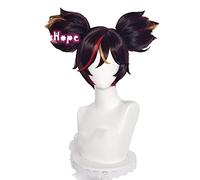 WHBHD Genshin Impact Cosplay Xinyan 30cm Perruque Brown Gradient Perruque Cosplay Anime Perruques Résistant à la Chaleur Perruques synthétiques Halloween