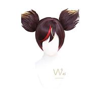 WHBHD Genshin Impact Game Xinyan Brown Faits saillants Anime Cosplay Perruques Résistant à la Chaleur Résistant à la Chaleur Perruque Synthétique Perruque Halloween Perruque