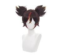 WHBHD Genshin Impact Game Xinyan Brown Faits saillants Anime Cosplay Perruques Résistant à la Chaleur Résistant à la Chaleur Perruque Synthétique Perruque Halloween Perruque