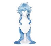 WHBHD Genshin Impact Ganyu Cosplay Cosplay Gradient Gradient Lumière Bleu Dark Blue Perruque Simulation Simulation Synthétique Résistant à la Chaleur Halloween