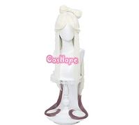 WHBHD Genshin Impact Ningguang Cosplay Femmes 120cm Longue Perruque Cosplay Anime Cosplay Perruques résistantes à la Chaleur Résistant à la Chaleur Perruques synthétiques Halloween