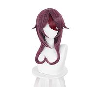 WHBHD Genshin Impact Rosaria Cosplay Perruque Simulation Simulation Pre-Styling Fuchsia Perruques résistantes à la Chaleur Cheveux synthétiques for Amie Sentier Party