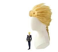 WHBHD Giorno Giovanna Cosplay Perruque JoJo Bizarre Aventure Cosplay Résistant à la Chaleur Résistant à la Chaleur Perruques Blonde Perruques Perruque Partie Wig Halloween Cosplay