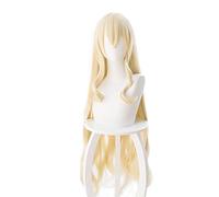 WHBHD Goblin Slayer Onna Shinkan Cosplay Perruque 100cm Jaune Résistant à la Chaleur Synthétique Perruques Cosplay Perruques de Cosplay