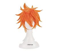 WHBHD Haikyuu !! Shoyo Hinata Syouyou Cosplay Perruque Courte Orange Curly Résistant à la Chaleur Synthétique Perruque de Cheveux Synthétique + Perruque
