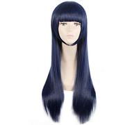 WHBHD Hinata Hyuga Cosplay Perruques Sora No Méthode Shione Togawa Cosplay Perruques Longue Bleu Noir Résistant à la Chaleur Toile synthétique