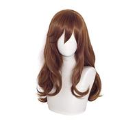 WHBHD Horimiya Kyouko Hori Cosplay Perruque Longue Brown Vague Loose Cosplay Perruques Bangs Résistant à la Chaleur Synthétique Cheveux Fête