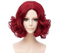WHBHD Identité V Joker Cosplay Hommes Vague Curly Wave Rouge Cosplay Anime Cosplay Perruques résistantes à la Chaleur Perruques synthétiques résistantes à la Chaleur