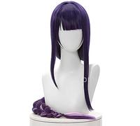 WHBHD Jeu Anime Genshin Impact Shogun Cosplay Perruque pré-Style Perruques synthétiques résistantes à la Chaleur Longues for Coser