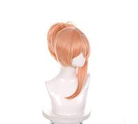 WHBHD Jeu Genshin Impact Caractère Yoiimiya Cosplay Orange Pink PoneyTail Cheveux Perruque Halloween Cos Props Résistant à la Chaleur Synthétique