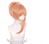 WHBHD Jeu Genshin Impact Caractère Yoiimiya Cosplay Orange Pink PoneyTail Cheveux Perruque Halloween Cos Props Résistant à la Chaleur Synthétique