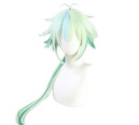 WHBHD Jeu Genshin Impact Cosplay Cosplay Perruque Longue Perruques Longues Mixte Vert Ponye Ponye The Résistant à la Chaleur Synthétique Rôle Cos