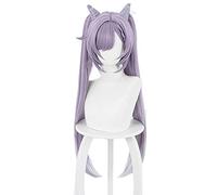 WHBHD Jeu Genshin Impact Keqing Cosplay Perruque Résistant à la Chaleur Synthétique Cheveux Synthétiques Carnaval Halloween Party Accessoires