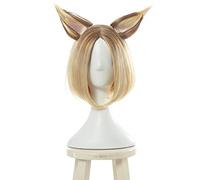 WHBHD Jeu KDA Perruques de Cosplay Ahri K / da Prestige Edition Courte Couleur Mixte Cosplay Perruque résistante à la Chaleur Cheveux synthétiques résistants à la Chaleur