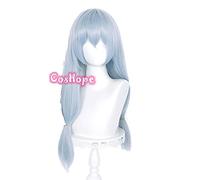 WHBHD Jujutsu Kaisen Mahito Cosplay 70cm Longue Noël Argent Bleu Grey Perruque Cosplay Anime Cosplay Perruques résistantes à la Chaleur Résistant à la Chaleur Perruques synthétiques