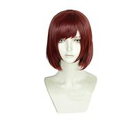 WHBHD Kingdom Hearts 3 Kairi Court Brun Rouge Brun résistant à la Chaleur Costume Costume Costume Wig + Piste + Perruque
