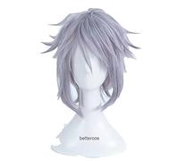 WHBHD Kingdom Hearts 3 Riku Cosplay Perruque Court Fer Gris Résistant à la Chaleur Synthétique Perruque de Cheveux Synthétique + Perruque