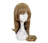 WHBHD Lisa Cosplay Perruque Jeu Genshin Impact Lisa Brun Clair Long Burly High Temperature Fibre Hair Pelucas