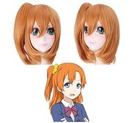 WHBHD LoveLive Kousaka Honoka Cosplay Perruque Orange Pony Love Live Synthetic Cheveux + Perruque Cap Cap