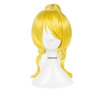 WHBHD LoveLive! Live Live Eli Ayase Cosplay Perruques d'or Clip Golden Panneau de Cheval Perruque de Cheveux Synthétique résistant à la Chaleur + Perruque