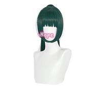 WHBHD Maki Zenin Cosplay Jujutsu Kaisen Cosplay 60cm Noël Perruque Vert foncé Cosplay Anime Cosplay Perruques résistantes à la Chaleur Perruques synthétiques résistantes à la Chaleur