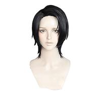 WHBHD Otsukotsu Yuta Perruques Noir Jujutsu Kaisen Hair Résistant Hair Synthetic Anime Perruque de Cosplay Wig + Perruque