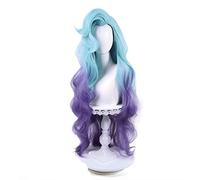 WHBHD Perruque Seraphine Cosplay KDA Tout de Suite Cosplay Perruques Longues avec Queue de Queue Bleue Perruque Violette résistante à la Chaleur Cheveux synthétiques résistants à la Chaleur