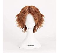 WHBHD Persona 4: L'animation Yosuke Hanamura Cosplay Perruques Courtes Perruque de Cheveux synthétique résistant à la Chaleur Brun + Perruque