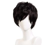WHBHD Persona 5 Joker Cosplay Akira Kurusu Cosplay Ren Amamiya Courte Perruque Noir Cosplay Anime Résistant à la Chaleur Résistant Synthétique Perruques Halloween