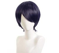 WHBHD Persona 5 Yusuke Kitagawa Cosplay Perruque Hommes Short Black Blue Perruque Cosplay Anime Cosplay Perruque résistant à la Chaleur Résistant à la Chaleur Perruques synthétiques Halloween