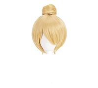 WHBHD Princesse Tinker Bell Tinkerbell Cosplay Perruques Courtes Cheveux Blonde avec Chuin résistant à la Chaleur Perruque de Cheveux synthétiques + Perruque