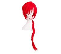 WHBHD Ranma 1/2 Saotome Ranma Cosplay Perruque Longue Perruque de Cheveux synthétique résistant à la Chaleur Rouge + Perruque