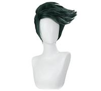 WHBHD Rohan Kishibe Cosplay JoJo Bizarre Adventure Cosplay Green Wig Perruque Cosplay Anime Cosplay Synthétique Résistant Synthétique Perruque Halloween