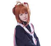 WHBHD Sakura Kinomoto Cosplay Carte de Perruque Capteurs Sakura Anime Costume Jeux Perruques Costumes Halloween Costumes Cheveux