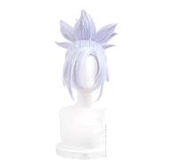 WHBHD Spirit Blossom Riven Perruque Pigytail Cosplay Cosplay Light Purple Cheveux Synthétiques Femmes Riven Cosplay Perruques synthétiques résistantes à la Chaleur