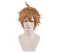 WHBHD TARTAGLIA Childe Cosplay Perruque Genshin Impact Cosplay Orange Résistant à la Chaleur Synthétique Tartaglia Halloween Cosplay + Perruque Cap