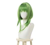 WHBHD Toilettes Hanako-Kun Nanamine Sakura Cosplay Perruque Courte Vert Tressé Cosplay Perruques Résistant à la Chaleur Cheveux synthétiques résistants à la Chaleur