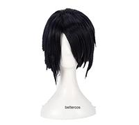 WHBHD Uchiha Sasuke Cosplay Perruque Courte Perruque de Cheveux synthétiques résistant à la Chaleur Noir + Perruque