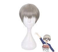 WHBHD Uzaki-Chan Veut Sortir! Hana Uzaki Wig Cosplay Uzaki-Chan Veut Jouer! Perruque de Cheveux synthétiques brève Gris Noir